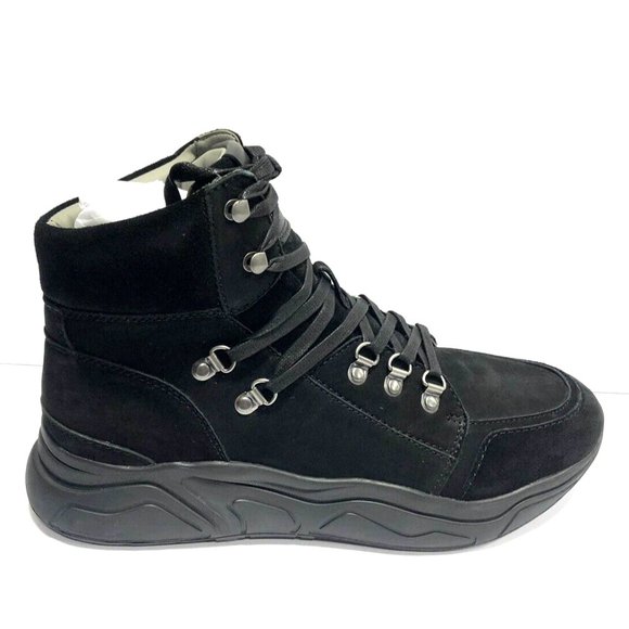 All Saints Men’s Brant Black Leather Ankle Boots Size 10 M